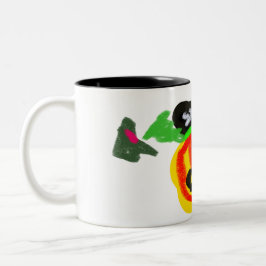 Black Cat och Pumpkin söt Två-Tonad Mugg