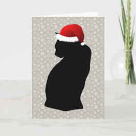 Black Cat och Snowflake Helgdag Card Helgkort