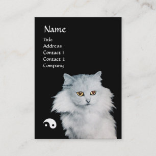 BLACK CAT OCH WHITCAT YIN YANG VISITKORT