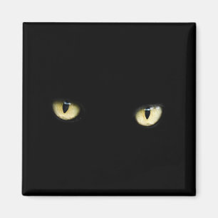 Black Cat Öga Kat Öga Macro Magnet
