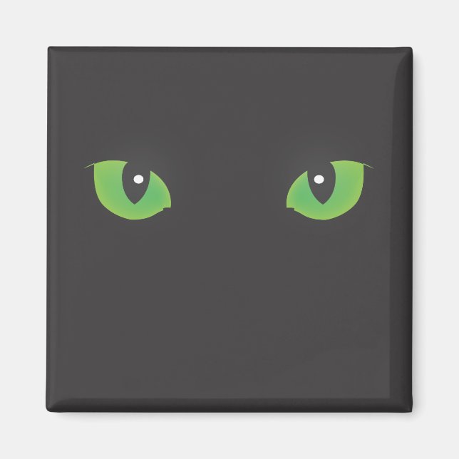 Black Cat Öga Magnet (Framsidan)