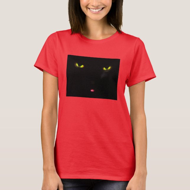 Black Cat Öga T-shirt (Framsida)