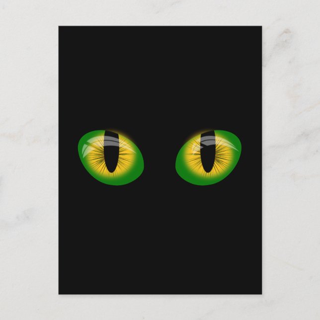 BLACK CAT ÖGON ART-vykort Vykort (Framsida)