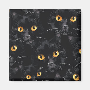 Black cat ögon magnet