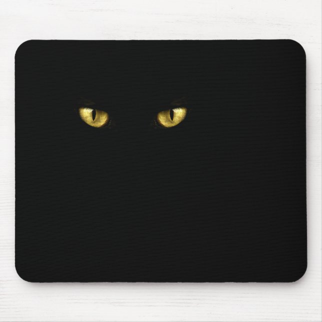 Black Cat Ögon Mousepad Musmatta (Framsidan)