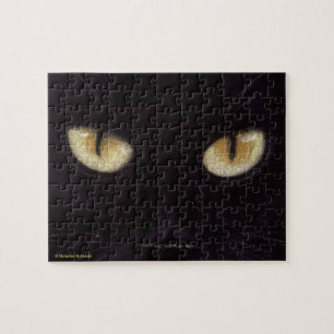 Black Cat Ögon Puzzle Pussel