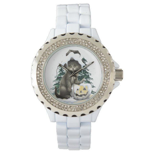 Black Cat On A Jack Armbandsur (Framsida)