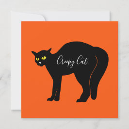 Black Cat on Orange Inbjudningar