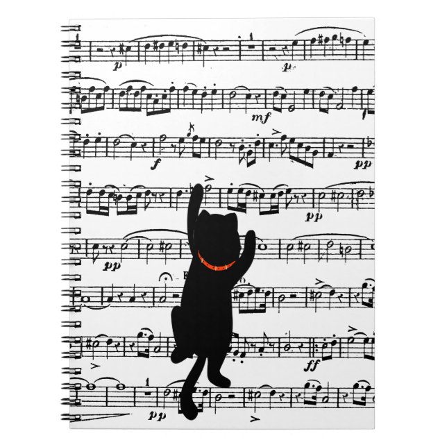 Black Cat på Lakan Music Anteckningsbok (Framsidan)