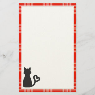 Black Cat på Red Play Brevpapper