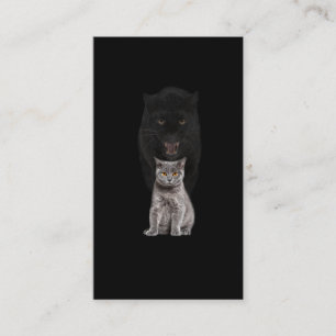 Black Cat Panther Animal Cute Evolution Visitkort