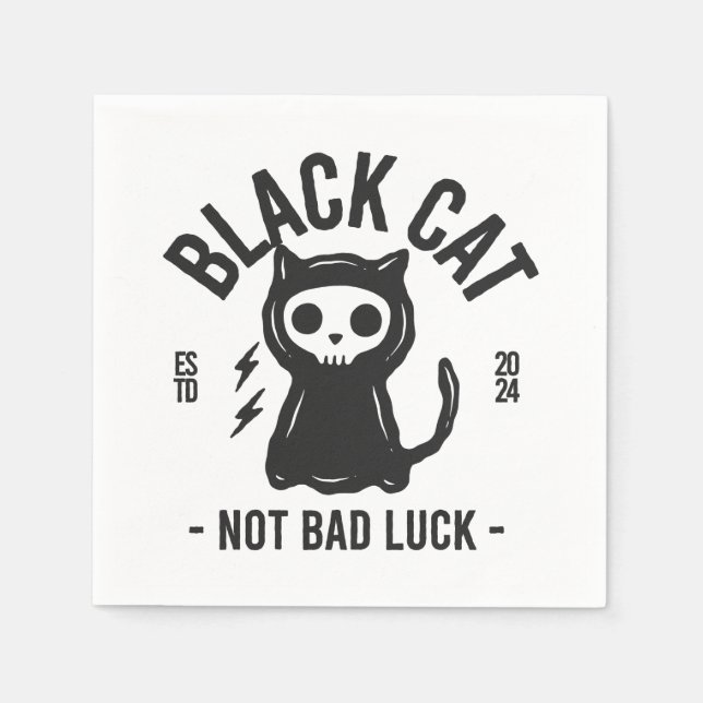 Black cat pappersservett (Framsidan)