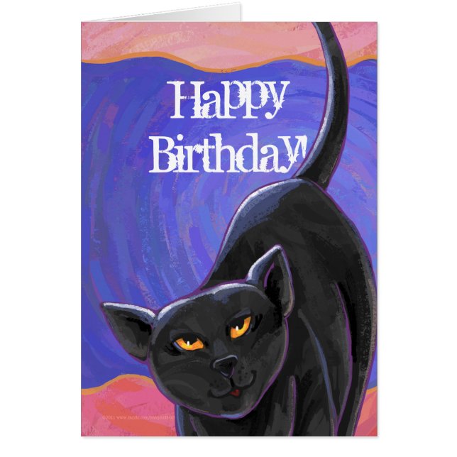 Black Cat Party Center Hälsningskort (Framsidan)