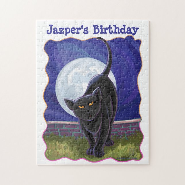Black Cat Party Center Pussel (Vertikal)
