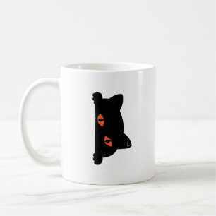 Black Cat Peeking Kaffemugg