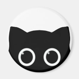 Black Cat Peeking Magnet