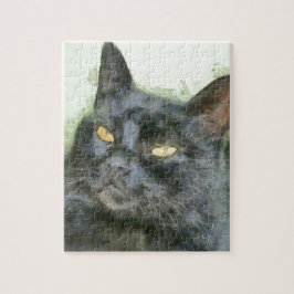 Black Cat Pencil Art Pussel