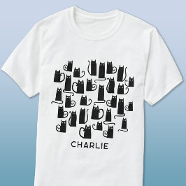 Black Cat-Personlig T Shirt