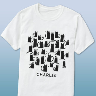 Black Cat-Personlig T Shirt