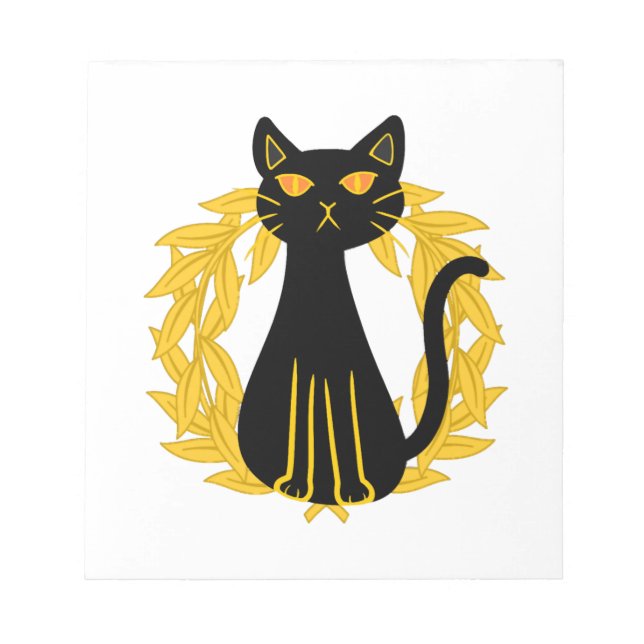 Black Cat Pets Horror Halloween Kids Anteckningsblock (Framsida)