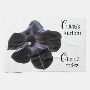 Black Cat Petunia Personlig Kitchen Towel Kökshandduk