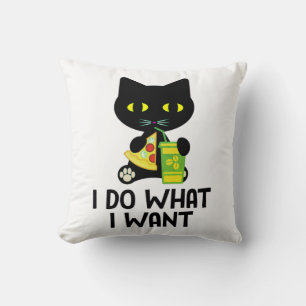 Black Cat Pizza & Coffee Night Tee Kudde