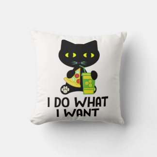 Black Cat Pizza & Coffee Night Tee Kudde