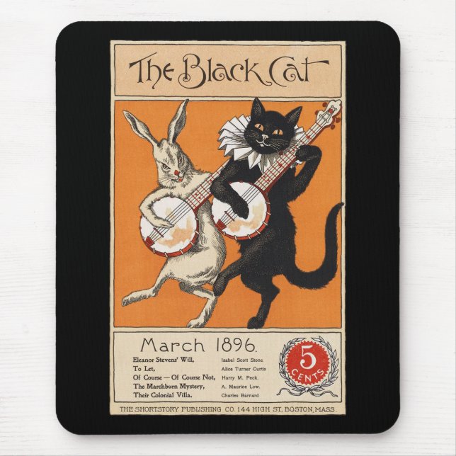 Black cat play Banjo, okänd artist Musmatta (Framsidan)