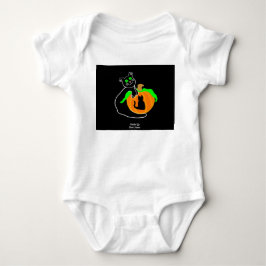 Black Cat Pumpkin Baby Jersey Bodykostym T Shirt