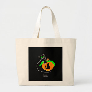 Black Cat Pumpkin Jumbo Tote Bag Tygkasse