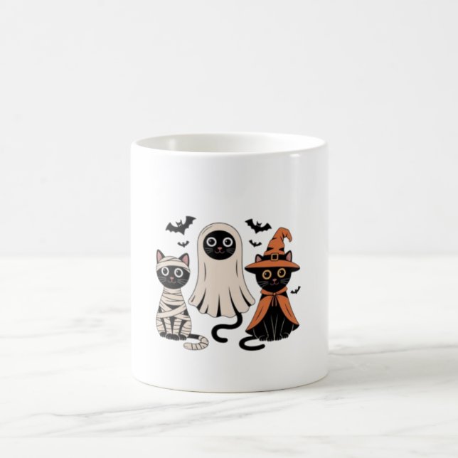 Black Cat Pumpkin Kaffemugg (Center)