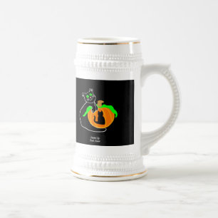 Black Cat Pumpkin Stein Mugg