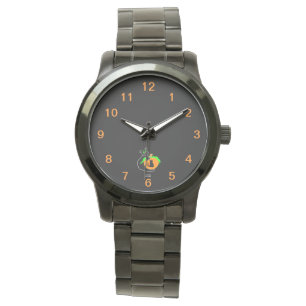 Black Cat Pumpkin Unisex Oversix Black Watch Armbandsur