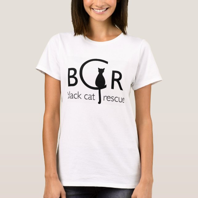 Black Cat Rädding Tee Shirt (Framsida)