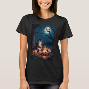 Black Cat Reading Bokar Pumpkin Autumn Teacher Ha T Shirt