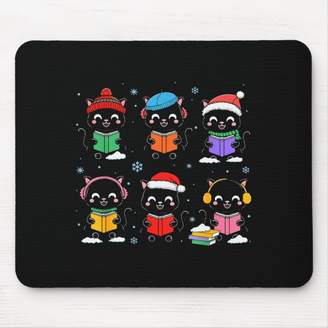Black Cat Reading Book Christmas For Bookworm Cat  Musmatta (Framsidan)