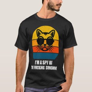 Black Cat Retro är en spion av solskenspennan T Shirt