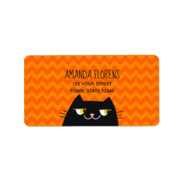 Black Cat-Returadress Adressetikett