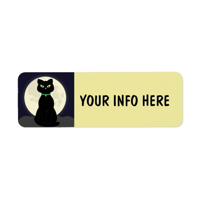 BLACK CAT-RETURETIKETTER RETURADRESS ETIKETT (Framsidan)