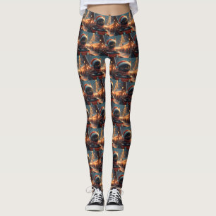 Black Cat Roller Underlägg jul Leggings
