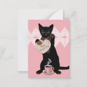Black Cat Rosa Valentine Pack Anteckningskort