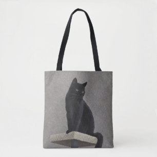 Black Cat Royalty Tote Bag Tygkasse