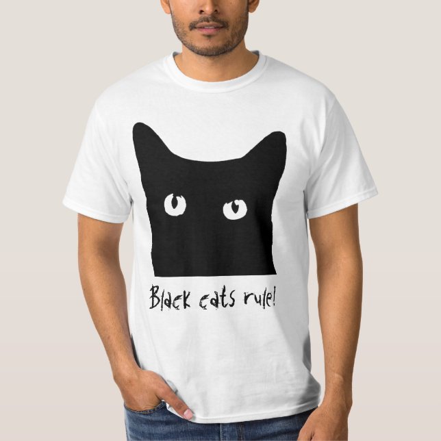 Black Cat Rule! T Shirt (Framsida)