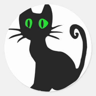 Black Cat Runt Klistermärke