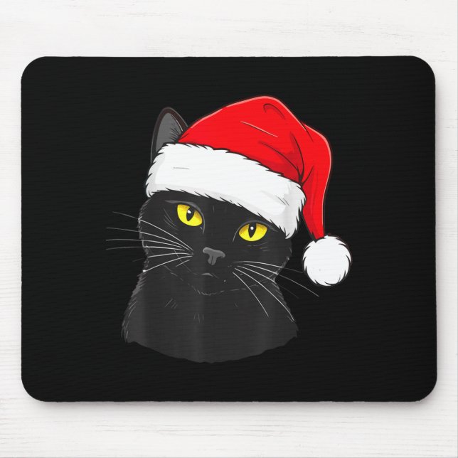 Black Cat Santa Hat Christmas  Musmatta (Framsidan)