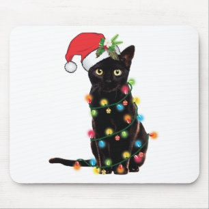 Black Cat Santa Tanglade upp i Ljus Swe Musmatta