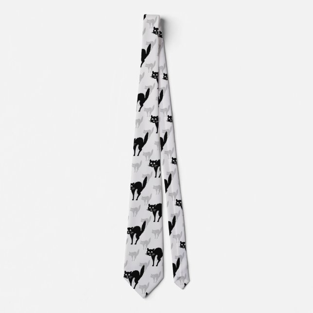 Black Cat Shadow Silhouette Mönster Design Slips (Framsida)