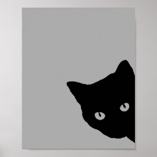 Black Cat Side look Poster