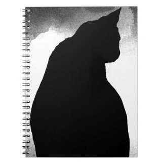 Black Cat Silhouette Anteckningsbok