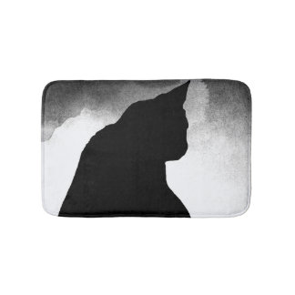 Black Cat Silhouette Bath Mat Badrumsmatta